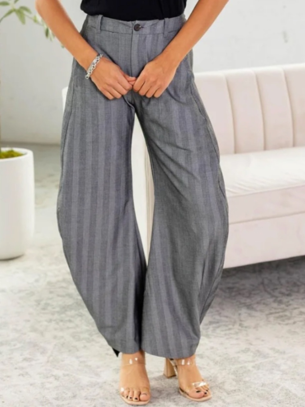 NWOT Free People Spotlight Trouser in Gray - Size 6.